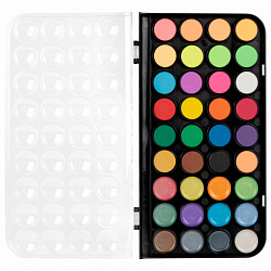 Краски акварельные BRAUBERG "PREMIUM" 36 цветов (12 базовых + 12 неоновых + 12 металлик) пенал, 191807