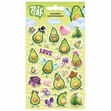 Наклейки объемные АССОРТИ, 11х20 см, PRIORITY