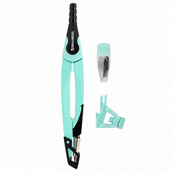 Готовальня BRAUBERG ULTRA, 4 предмета: циркуль 135 мм, запасной грифель, насадка, мятный цвет, 210824