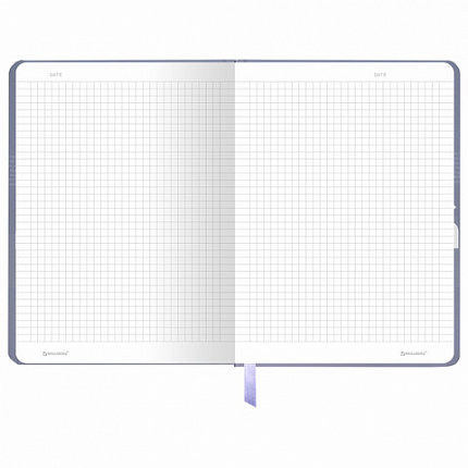 Блокнот с резинкой в клетку 96 л., А5 145х203 мм, твердая обложка, BRAUBERG, "Моноколор", 116318