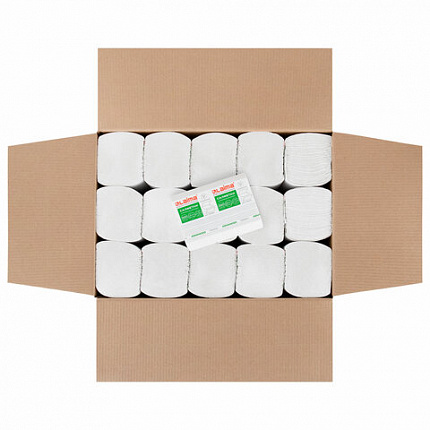 Салфетки бумажные для диспенсера системы N4 КОМПЛЕКТ 15 пачек х 220 шт., LAIMA ADVANCED, 21х16,2 см, 2-слойные, 116662