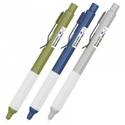 Ручка шариковая автоматическая с грипом BRAUBERG "ASSISTANT", СИНЯЯ, пишущий узел 0,5 мм, линия письма 0,35 мм, 144465