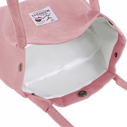 Сумка-шоппер BRAUBERG MOMENTS, вельвет, 35х30 см, розовый, 271907