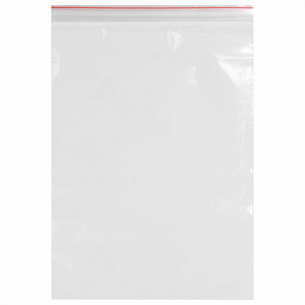 Пакеты с замком ZIP-LOCK "зиплок", комплект 100 шт., 200х250 мм, ПВД, толщина 35 мкм, STAFF, 608167