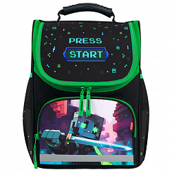 Ранец ПИФАГОР BASIC, 1 отделение, 3 кармана, эргономичная спинка, "Sharp sword", 35х28х18 см, 273138