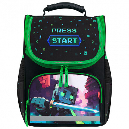 Ранец ПИФАГОР BASIC, 1 отделение, 3 кармана, эргономичная спинка, "Sharp sword", 35х28х18 см, 273138