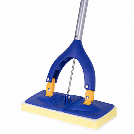 Швабра самоотжимная, механизм "Бабочка", насадка спонж/микрофибра 26 см, телескопический черенок 115 см, LAIMA, 601468