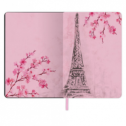 Блокнот МАЛЫЙ ФОРМАТ (100х150 мм) А6, BRAUBERG VISTA "Paris", под кожу, гибкий, 80 л., 112090