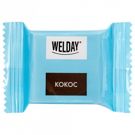 Шоколад порционный WELDAY (ВЭЛДЭЙ), ассорти 6 вкусов, 810 г (54 плитки по 15 г), пакет, 622409