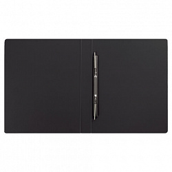 Папка с металлическим пружинным скоросшивателем BRAUBERG, картон/ПВХ, 35 мм, черная, до 290 листов, 228337