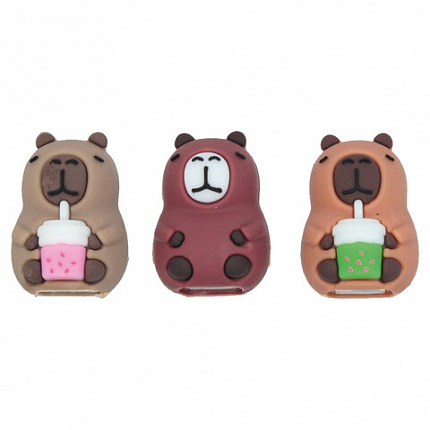 Точилка "Капибара", 1 отверстие, ассорти, 77247