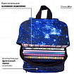 Рюкзак BRAUBERG СИТИ-ФОРМАТ универсальный, "Space", синий, 41х32х14 см, 229885