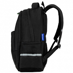 Рюкзак BRAUBERG SOFT, 2 отделения, 3 кармана, "Dark night", СВЕТООТРАЖАЮЩИЙ ПРИНТ, 40х31х15 см, 273119