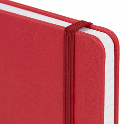 Блокнот А5 135x212 мм BRAUBERG "Edge", под кожу, резинка, держатель, 80 л., клетка, розовый, 117148