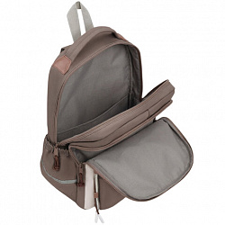 Рюкзак BRAUBERG STYLE, 2 отделения, 4 кармана, "Клетка", коричневый, 40х26х15 см, 274412