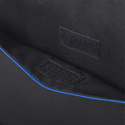 Сумка портфель BRAUBERG PRACTICAL с отделением для ноутбука 15,6", Blue line, черная, 29х40х7 см, 272603
