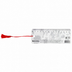 Закладка для книг с линейкой 3D-ОБЪЕМНАЯ BRAUBERG, "Далматинцы", с декоративным шнурком, 125758