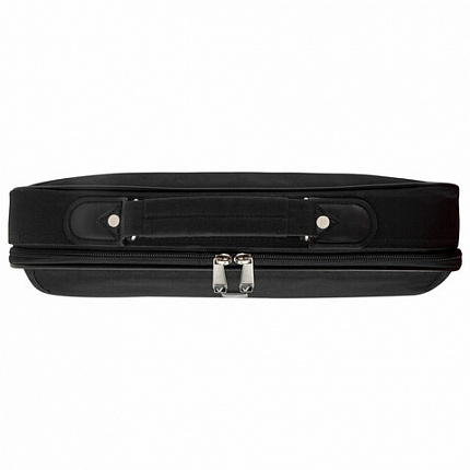 Сумка-портфель BRAUBERG с отделением для ноутбука 15,6", "Profi", откидная крышка, черная, 40х30х7 см, 240441