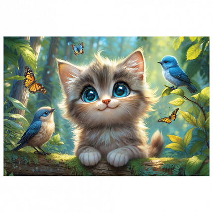 Пазл картонный 54 элемента "ОЧАРОВАТЕЛЬНЫЕ МОРДАШКИ", АССОРТИ, 40 видов, 175х130 мм, HATBER