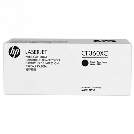 Картридж лазерный HP (CF360X) LaserJet Pro M552/M553, №508X, черный, оригинальный, ресурс 12500 страниц
