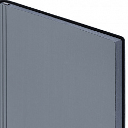 Блокнот А5 138x213 мм, BRAUBERG "Personal", под кожу, 80 листов, клетка, серый, 116612