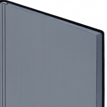 Блокнот А5 138x213 мм, BRAUBERG "Personal", под кожу, 80 листов, клетка, серый, 116612