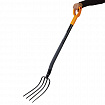 Вилы садовые стальные 22х30 см, ОБЩАЯ ДЛИНА 120 см, черенок сталь, V-ручка, RABBITEX (РАББИТЕКС) "STRONG METAL", 700490