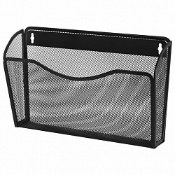 Лотки для бумаг настенные 3 штуки, формат А4, BRAUBERG "Germanium", черные, 237968