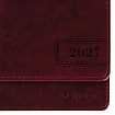 Планинг датированный 2027 305х140мм BRAUBERG Imperial, под кожу, бордовый, 118197