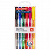 Ручки гелевые BRAUBERG "Extra Glide Gel", НАБОР 6 ЦВЕТОВ, трехгранные, игольчатый наконечник 0,7 мм, линия 0,5 мм, 144078