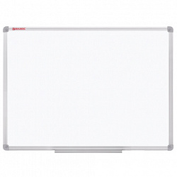 Доска магнитно-маркерная 70х50 см, алюминиевая рамка, ГАРАНТИЯ 10 ЛЕТ, РОССИЯ, BRAUBERG, 238185