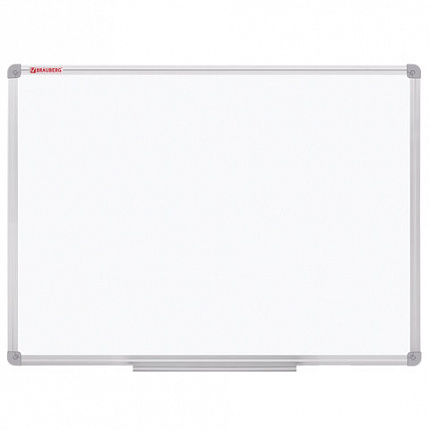 Доска магнитно-маркерная 70х50 см, алюминиевая рамка, ГАРАНТИЯ 10 ЛЕТ, РОССИЯ, BRAUBERG, 238185