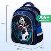 Рюкзак BRAUBERG KIDS FLOSSY, 2 отделения, 3 кармана, "Soccer Club", 3D-панель, 40х28х18 см, 273181