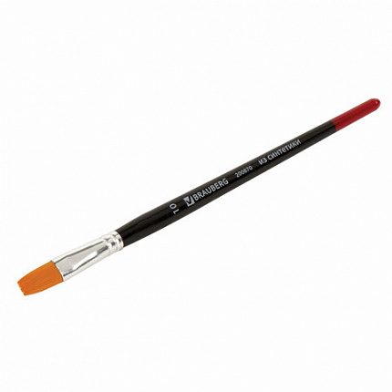 Кисть BRAUBERG синтетика, плоская, №10, 200870