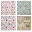 Бумага для скрапбукинга 30х30 см "Шебби-шик", двусторонняя, 12 листов, 12 дизайнов, 180 г/м2, ОСТРОВ СОКРОВИЩ, 662764
