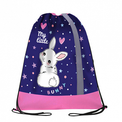 Мешок для обуви ЮНЛАНДИЯ, плотный, светоотражающая полоса, 46х36 см, Fluffy tail, 272409