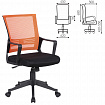 Кресло BRABIX " Balance MG-320", с подлокотниками, комбинированное черное/оранжевое, 531832