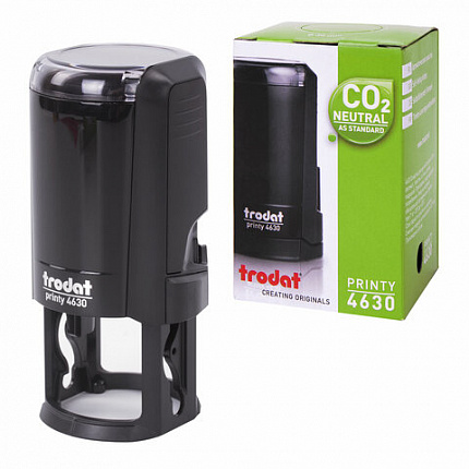 Оснастка для печатей, оттиск D=30 мм, синий, TRODAT 4630 PRINTY 4.0, подушка в комплекте, 80357