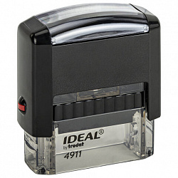 Оснастка для штампа, оттиск 38х14 мм, синий, TRODAT IDEAL 4911 P2, корпус черный, подушка, 125417
