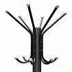 Вешалка-стойка SHT-CR450, 1,86 м, диск 37 см, 6 крючков + 4 дополнительных, металл/мрамор, черная, В1-50
