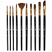 Кисти художественные набор 12 шт., синтетика, № 1-12, BRAUBERG ART DEBUT, 201049