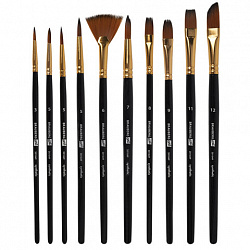 Кисти художественные набор 12 шт., синтетика, № 1-12, BRAUBERG ART DEBUT, 201049