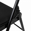 Стул складной BRABIX "Golf Plus CF-003 КОМФОРТ", чёрный каркас, чёрная ткань, 532889