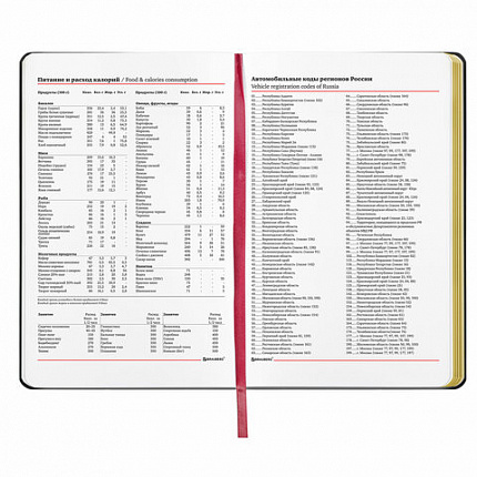 Ежедневник недатированный А5 (138х213 мм), BRAUBERG VISTA, под кожу, гибкий, 136 л., "Pomegranate", 112022