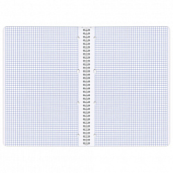 Тетрадь А4, 96 листов, BRAUBERG, гребень, клетка, обложка картон, ОДИН ЦВЕТ, 401882