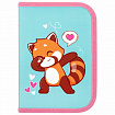 Пенал ПИФАГОР, 1 отделение, полиэстер, 19х13 см, "Red panda", 272283