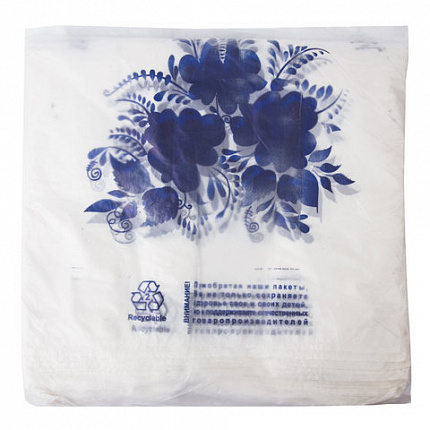 Пакеты "майка", КОМПЛЕКТ 100 шт., 28+14х50 см, ПНД, "Благодарим за покупку", 15 мкм