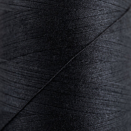 Нитки швейные 40/2 5000 ярд. (4572 м), 1 шт. черные, DEVELIA (Девелиа), 665621