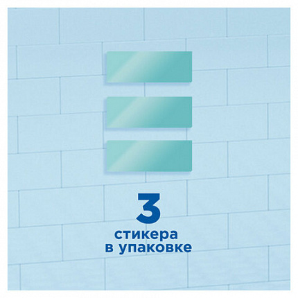 Освежитель/очиститель для унитаза/писсуара 3 шт. ТУАЛЕТНЫЙ УТЕНОК "Антиналет", стикер чистоты, 359000