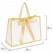 Пакет подарочный (1 штука) 28x10x20 см, "Golden Edge", с лентой, ЗОЛОТАЯ СКАЗКА, 700859